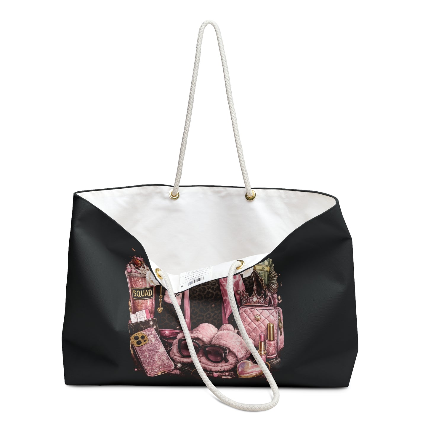 Wake Up Get That Bag Weekender Bag — Chic Pink Travel Tote for Fashion Lovers