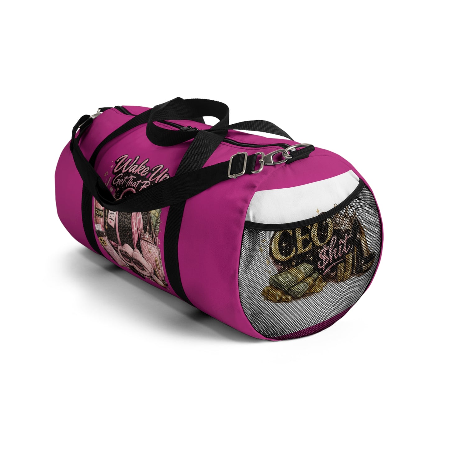 Wake Up Get That Bag Duffel Bag — Motivational Travel Gym Bag