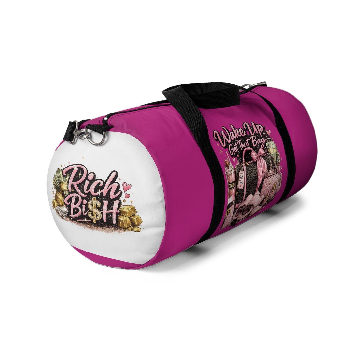 Wake Up Get That Bag Duffel Bag — Motivational Travel Gym Bag