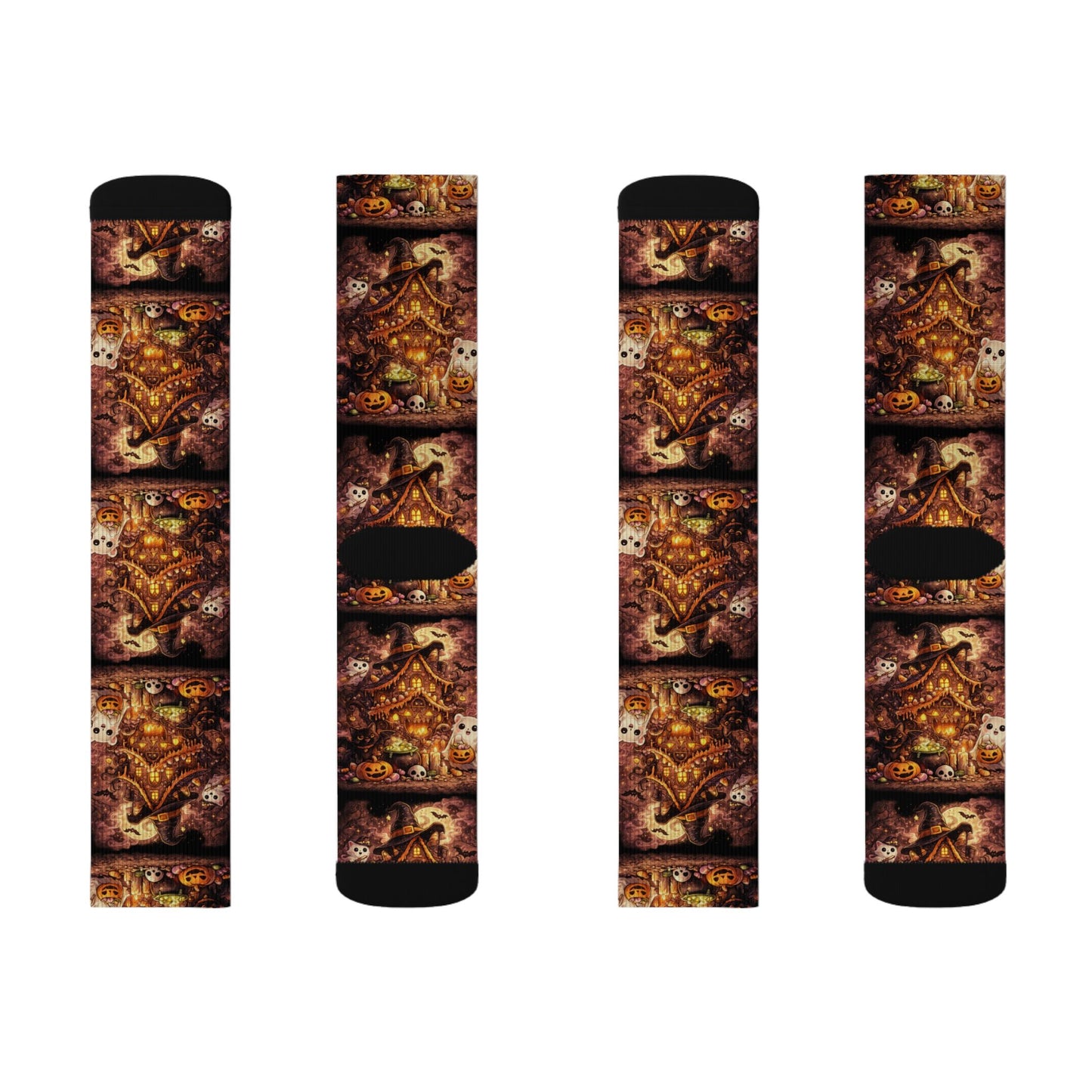 Lucky Cat Pattern Sublimation Socks — Kawaii Maneki Neko Crew Socks