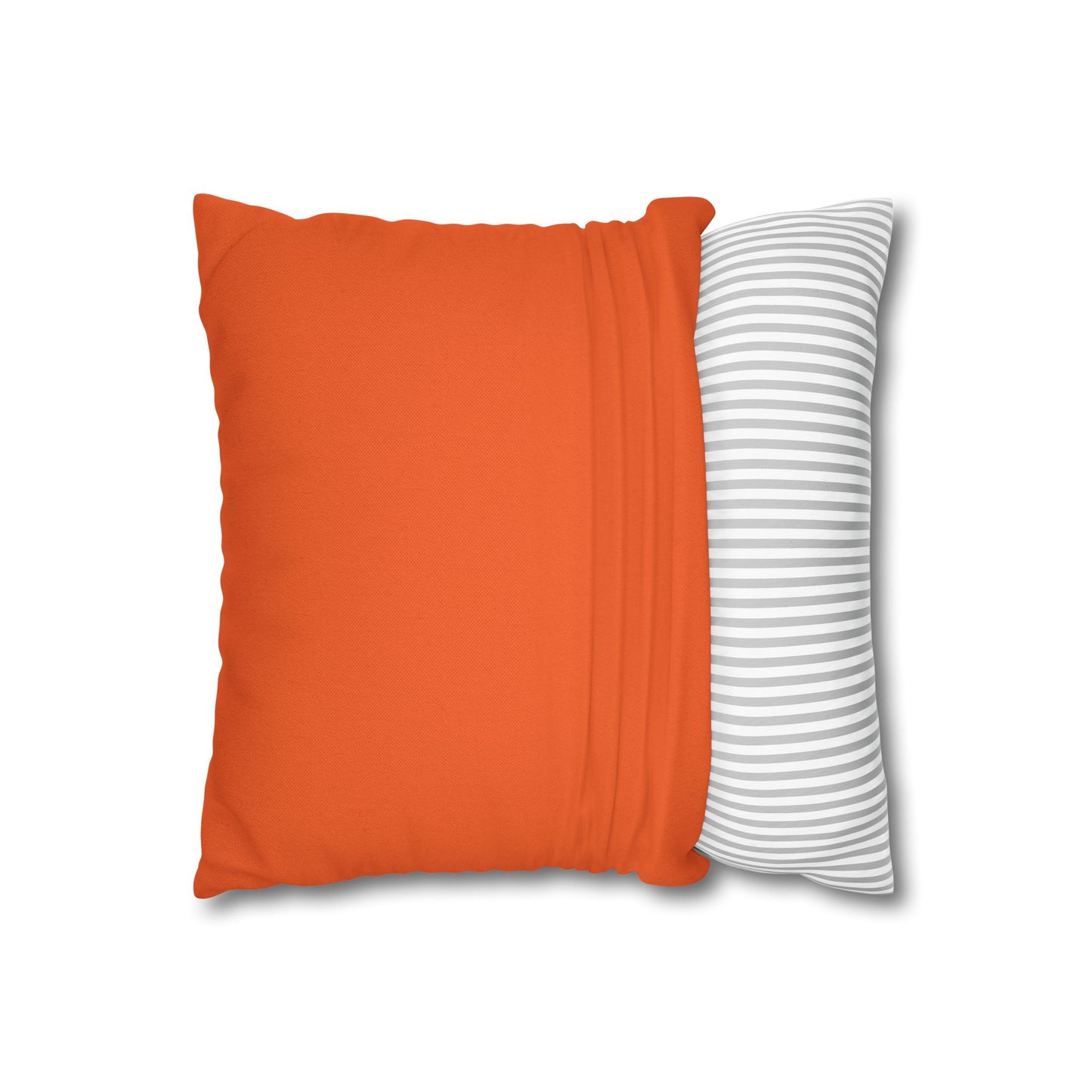 Halloween Ghost & Black Cat Pillowcase — "Too Cute to Spook" Spun Polyester Square Pillow