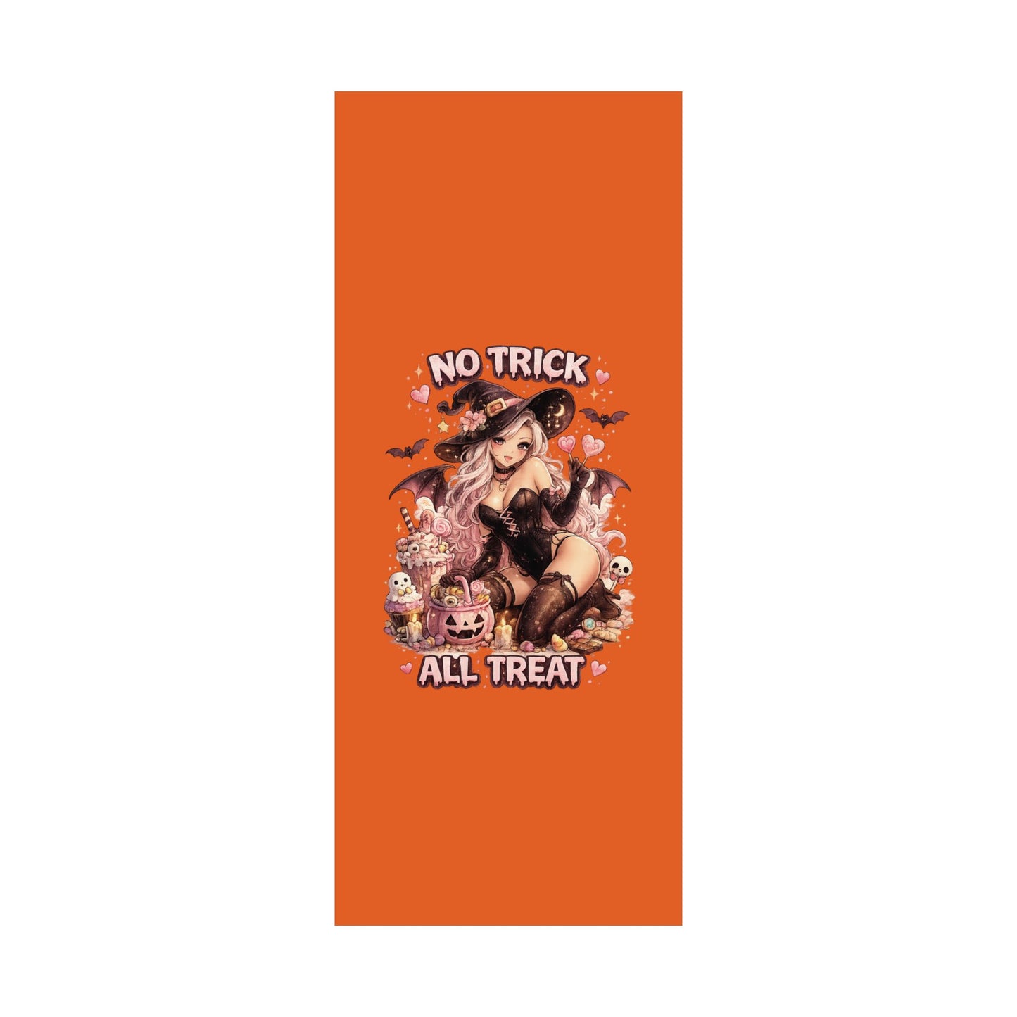 No Trick All Treat Halloween Poster - Sexy Witch Matte Vertical Wall Art