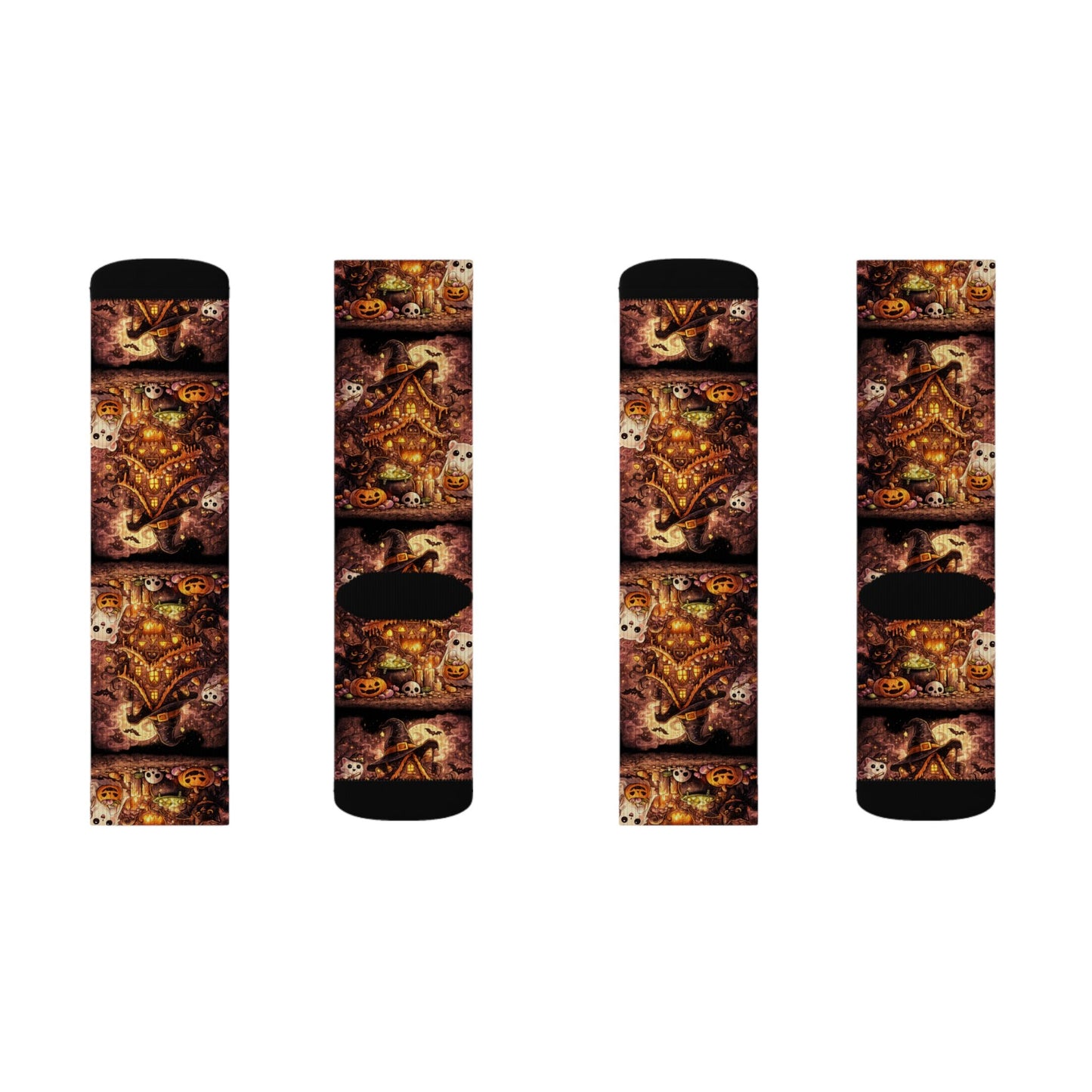 Lucky Cat Pattern Sublimation Socks — Kawaii Maneki Neko Crew Socks
