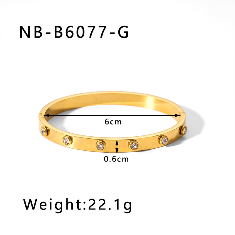 True gold electroplated color-keeping jewelry bracelet