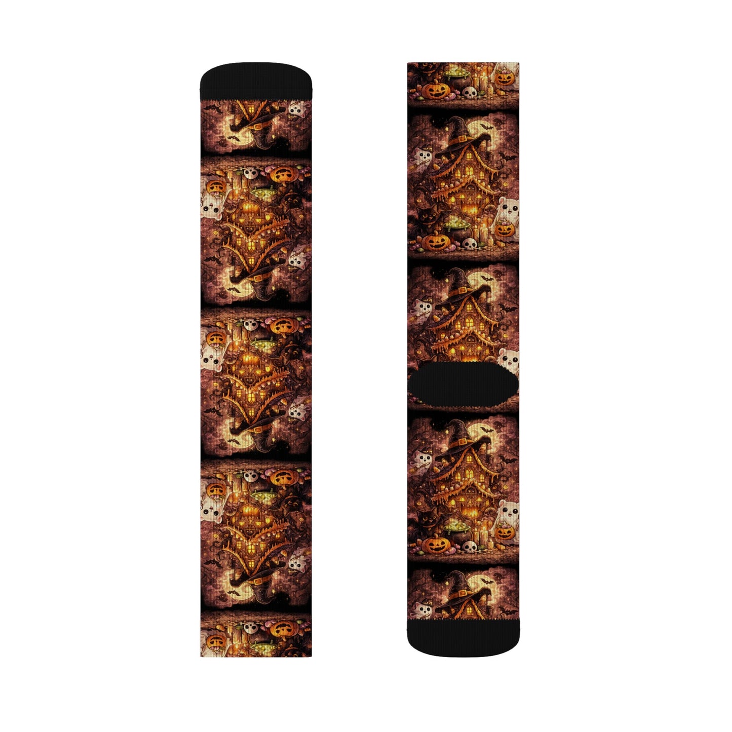 Lucky Cat Pattern Sublimation Socks — Kawaii Maneki Neko Crew Socks