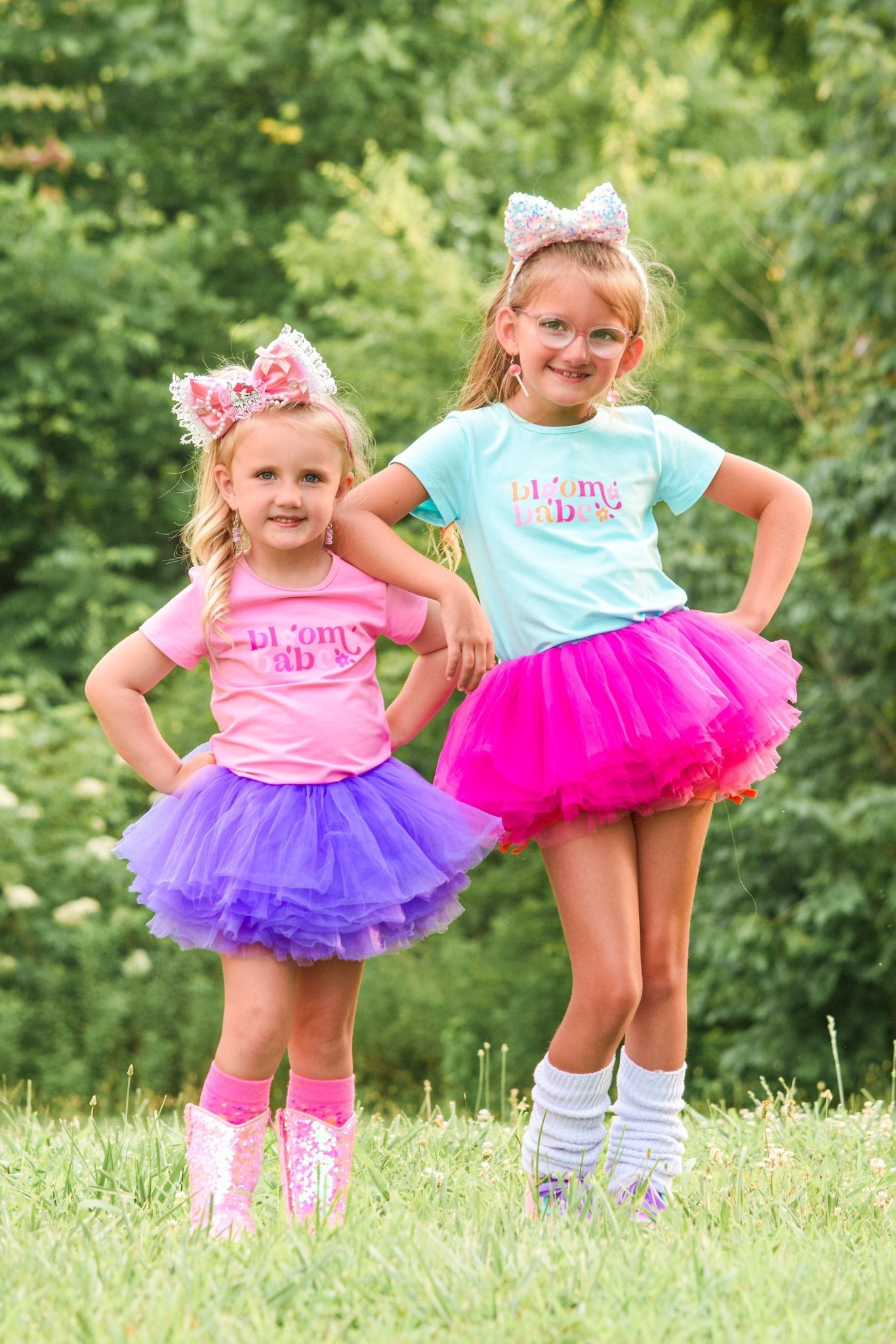 Girls Graphic Tee - Bloom Babe - Pink