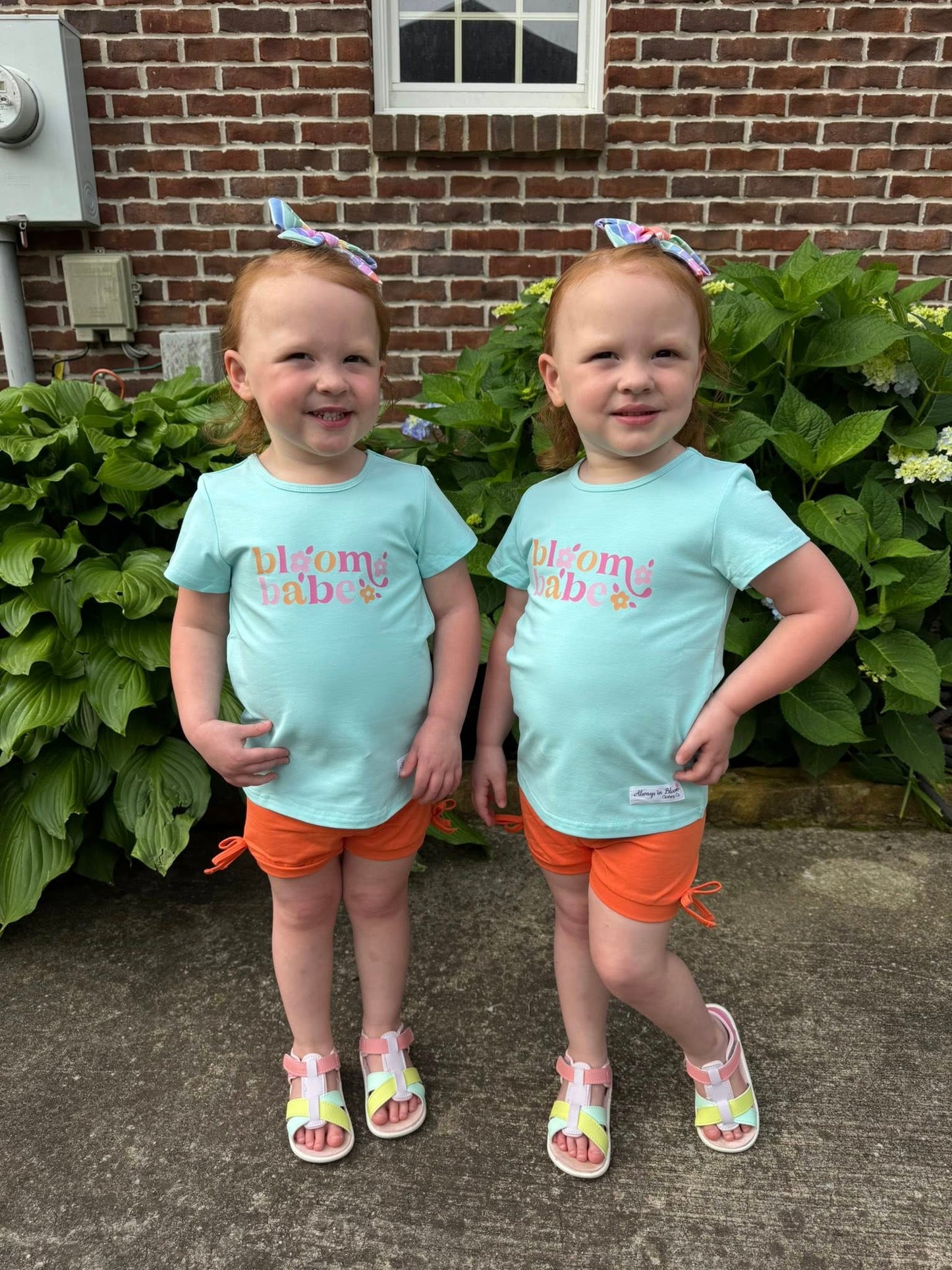 Girls Graphic Tee - Bloom Babe -Teal
