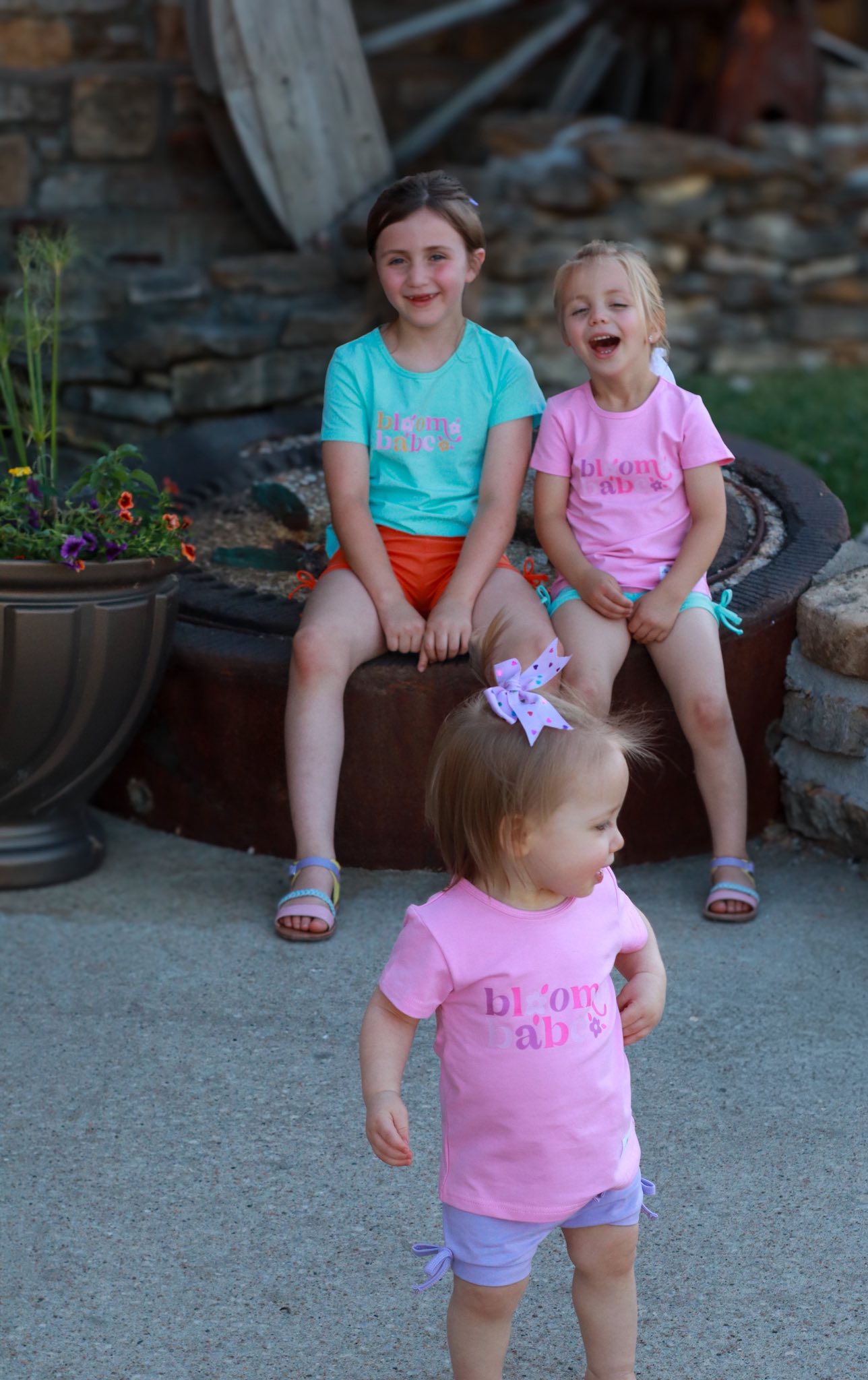Girls Graphic Tee - Bloom Babe - Pink