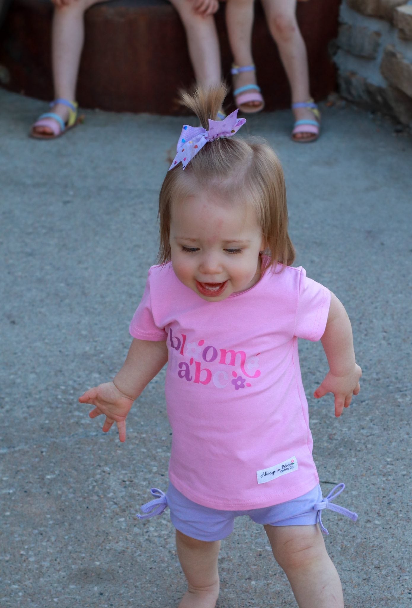 Girls Graphic Tee - Bloom Babe - Pink