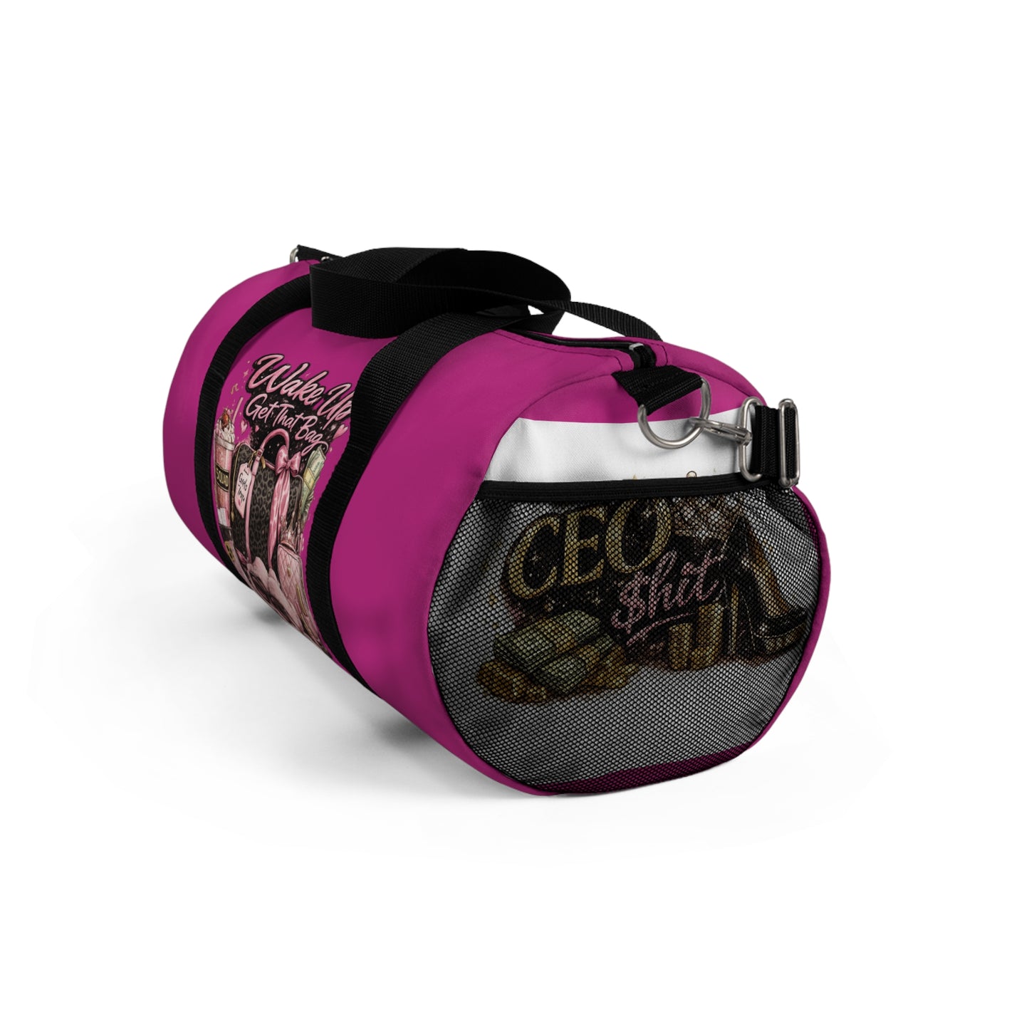 Wake Up Get That Bag Duffel Bag — Motivational Travel Gym Bag