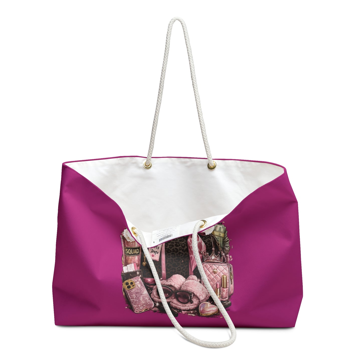 Wake Up Get That Bag Weekender Bag – Pink Travel Tote for Fashion Lovers
