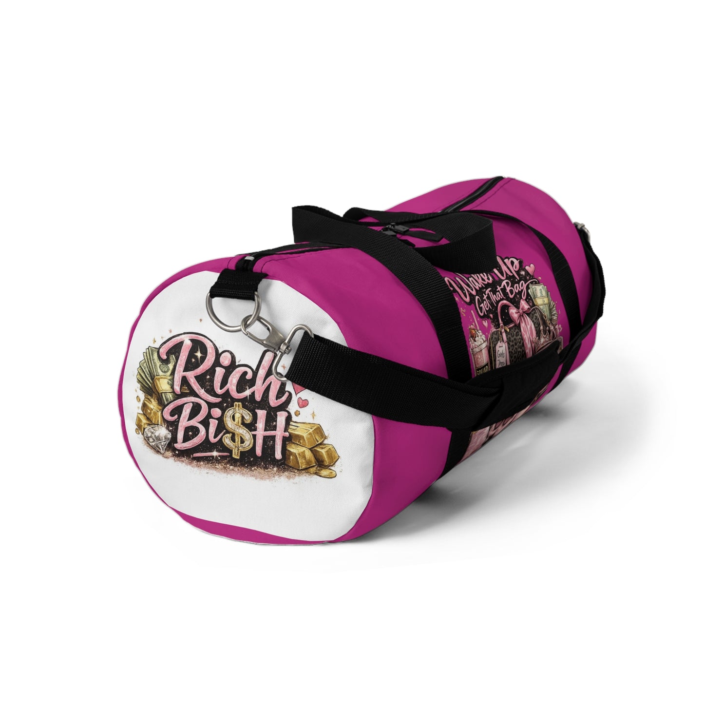 Wake Up Get That Bag Duffel Bag — Motivational Travel Gym Bag