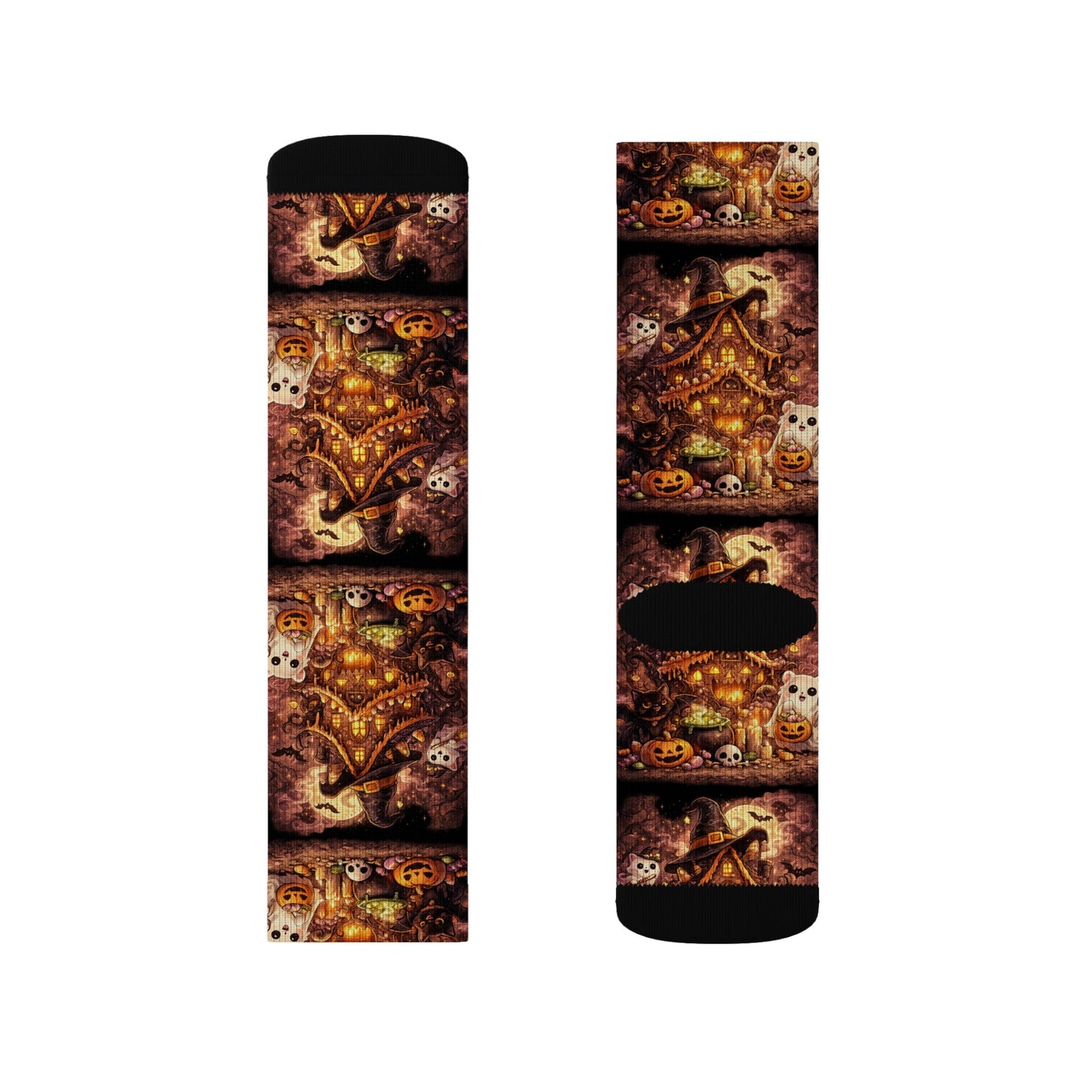 Lucky Cat Pattern Sublimation Socks — Kawaii Maneki Neko Crew Socks