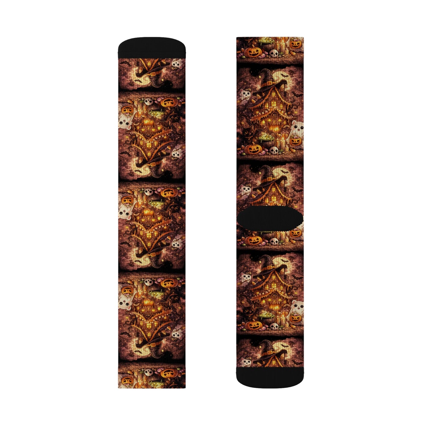 Lucky Cat Pattern Sublimation Socks — Kawaii Maneki Neko Crew Socks