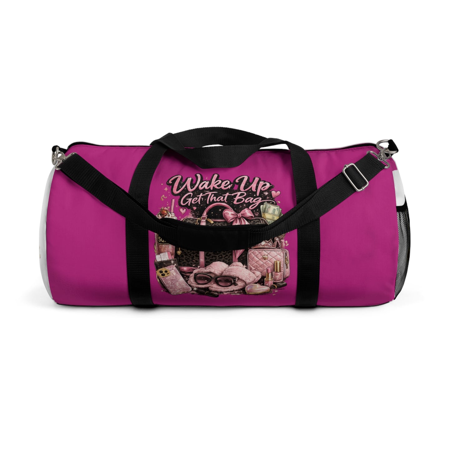 Wake Up Get That Bag Duffel Bag — Motivational Travel Gym Bag