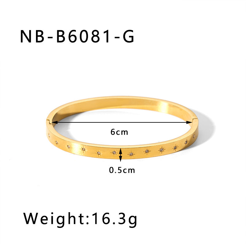 True gold electroplated color-keeping jewelry bracelet