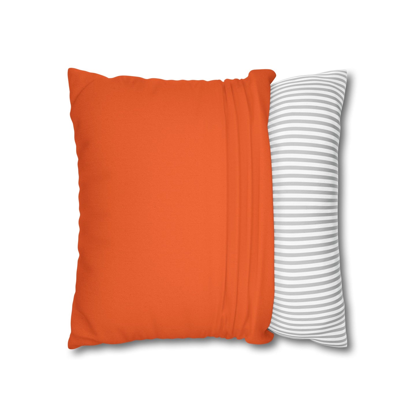 Halloween Ghost & Black Cat Pillowcase — "Too Cute to Spook" Spun Polyester Square Pillow