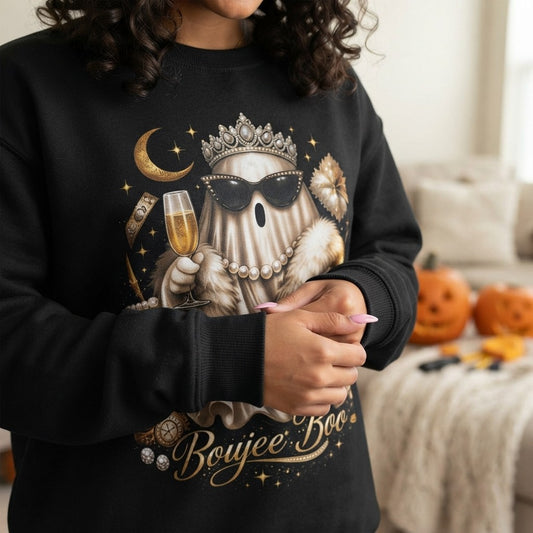 Glamorous Ghost Halloween Sweatshirt
